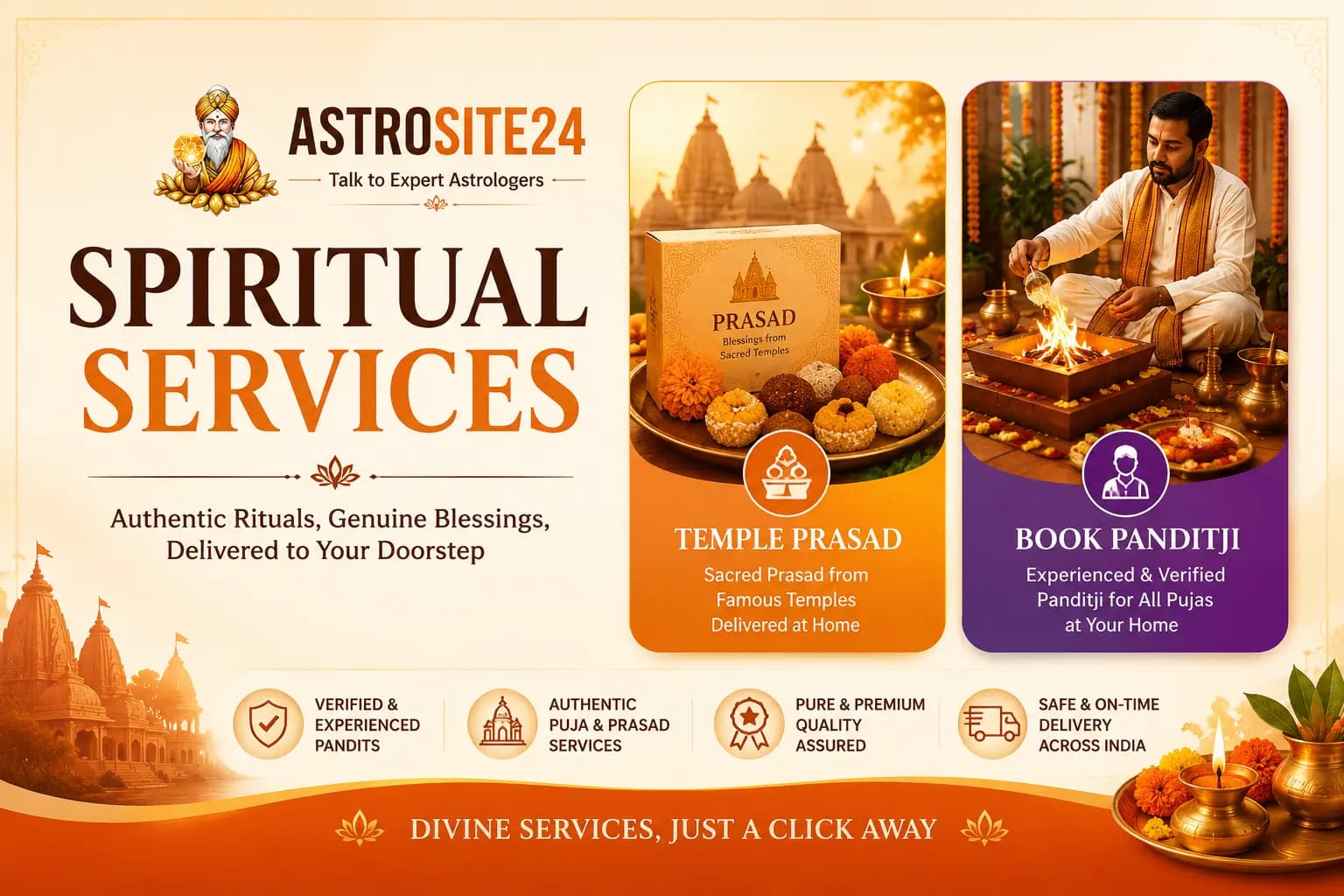 Verified Vedic Pandits performing Griha Pravesh, Satyanarayan Puja, Rudrabhishek and other Hindu rituals